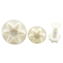 2Pièces Emporte-Pièces Flocon Fondant Beige Pour Décoration Gâteau