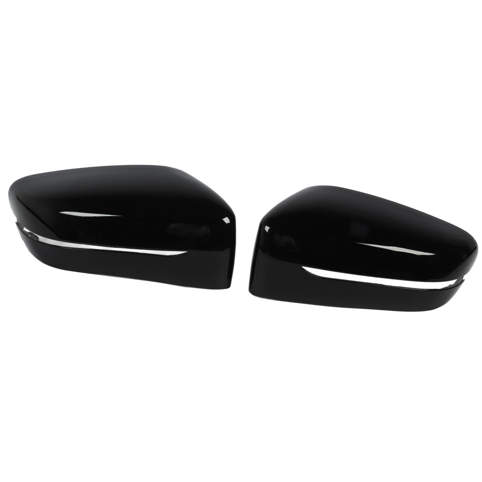 2Pcs Glossy Rearview Mirror Caps For Bmw 5,6,7 Series G11-G32 Black 4671388148781