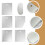 6Stk Mehrseitiger Edelstahl Cake Scraper Cremeglätter Backsatz Silber 5
