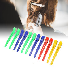 60Pcs Assorted Color Duck Billed Hair Clips ABS Alloy Anti-Slip Sectioning Tool