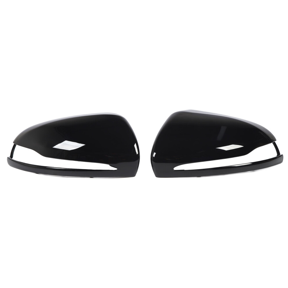 Pair Rearview Mirror Cover For Benz CâClass W205 2014Â2021 Glossy Black 4991388148612