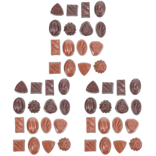 48 Pcs Simulation Chocolate Marshmallow Child Dessert Pvc 2