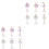 12 Pcs Ballet Girl Plastic Ornaments Cake Decorations 1