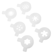 6Pcs Versatile Plastic Nozzle Attachments White for Ice Cream Makers