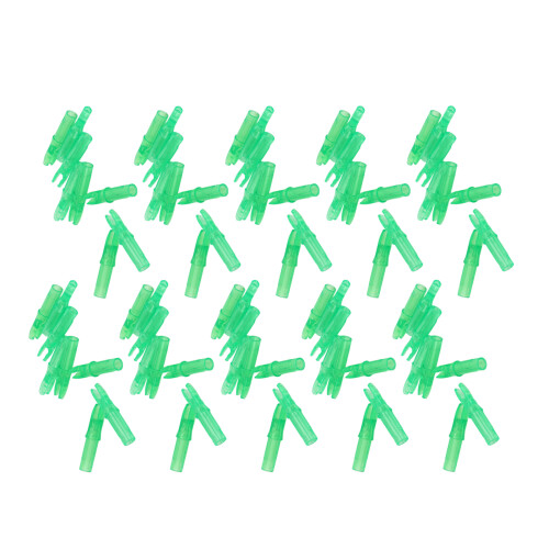100 Stück grüne Pfeilaufleger, langlebige leichte Inserts, passend für Bogenschießen Bögen