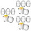 12Pcs Durable Transparent Glass Mousse and Pudding Cups 6