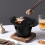 1Set Practical Aluminum Grilling Oven Black Indoor Barbecue Tool 9