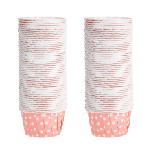 100Pcs Pink Paper Cupcake Cups Disposable Dessert Wrappers for Events