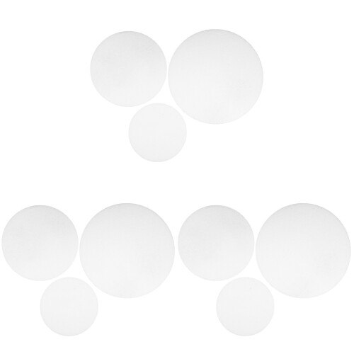 9Pièces Plateau Cake Mousse Blanc Rigide Pour Présentation Et Pratique 1