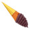 2Pcs Fake Ice Cream Cone Props Brown PVC Multipurpose Decor Models 3
