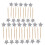 100Pcs Silver Pentagram Star Cupcake Toppers Glittered Cake Picks 1