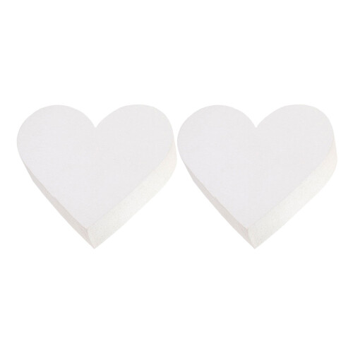 6Pcs Lightweight White Foam Heart Cake Dummies Decorative DIY Wedding
