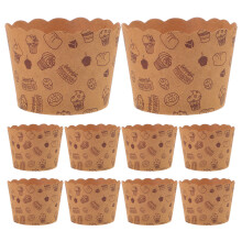 50Pcs Kraft Paper Cupcake Liners Light Brown Baking Cups for Muffins