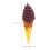 2Pcs Fake Ice Cream Cone Props Brown PVC Multipurpose Decor Models 8
