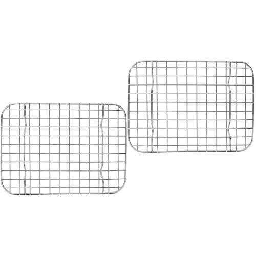 2Pièces Racks De Cuisson Acier Inox 304 Argenté Support Poids Lourd 1