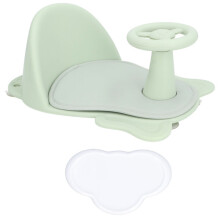 Baby Bath Seat with Adjustable Base, Soft Non-Slip Bathing Chair for Infants Toddlers, Lightweight Portable Baby Seat for Bathtub and Bucket