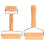 2Pcs Light Brown Wooden Dough Rollers Pin for Pizza Pastry Baking Tool 7