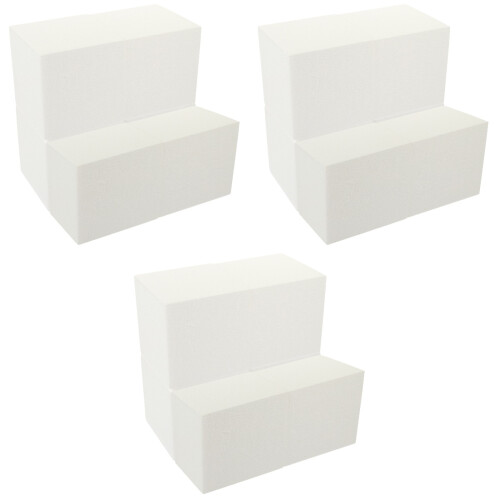 18Pcs Compact White Cubic Cake Models Wedding DIY Practice Accessories 2