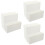 18Pcs Compact White Cubic Cake Models Wedding DIY Practice Accessories 6