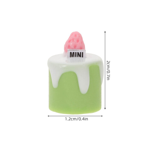 mini pastel artificial realista para decoración y casa de muñecas 1