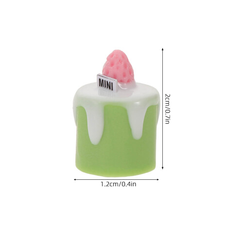 mini pastel artificial realista para decoración y casa de muñecas 2