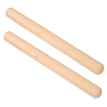 Rolling Pin Light Brown Wood 4pcs 11.8x1.2x1.2in