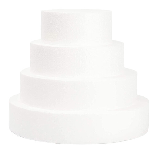 8Pcs White DIY Foam Cake Models Reusable Party Decorating Accessories