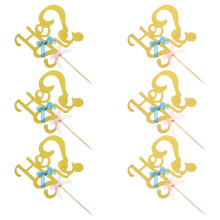 18 Pcs He Or She Gender Reveal Cake Toppers for Party