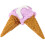 2Pcs Multicolor Resin Fake Ice Cream Cone Decorative Display Model Toy 1