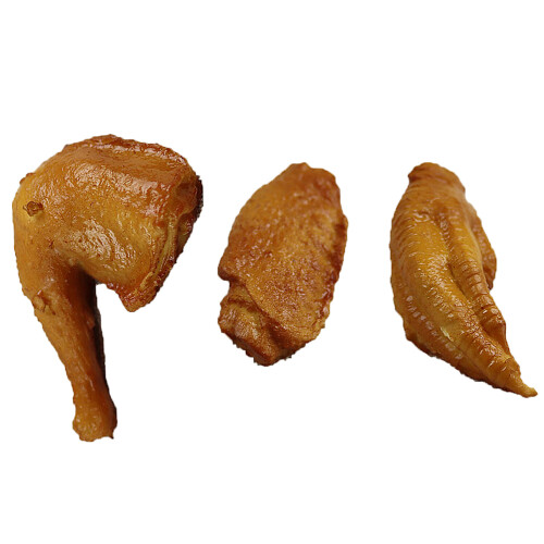 3 unidades de alimento simulado decorativo de frango 1