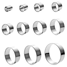 2Sets Stainless Steel Cake Rings Baking Mold Round Mousse Ring Silver