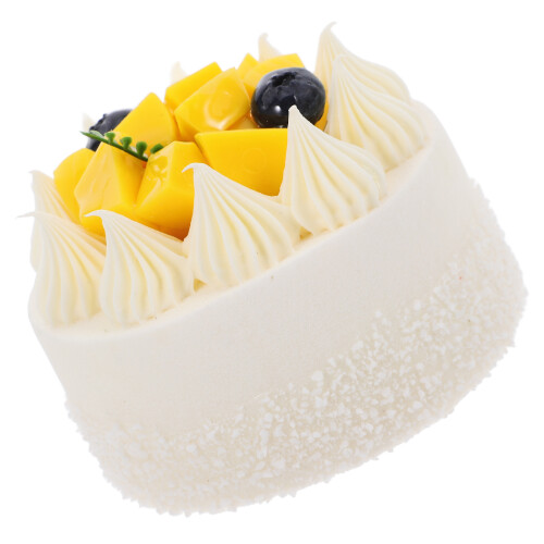White Faux Cake Model PVC Material Realistic Cake Decor Prop