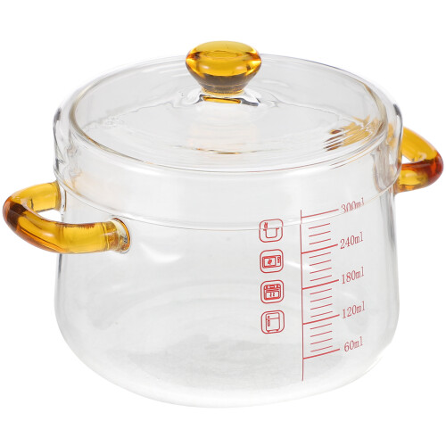 3Pièces Casserole En Verre Transparent Stable Pour Cuisson Maison 2