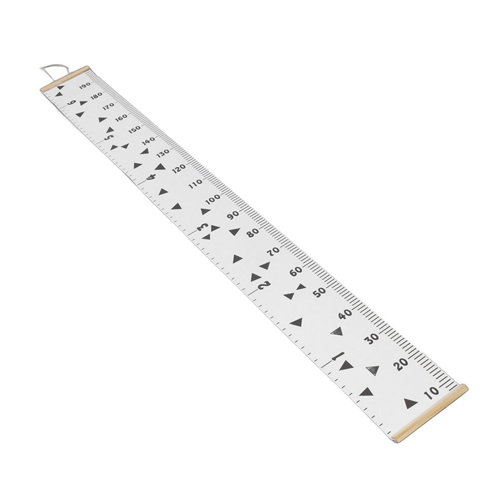 Kids Growth Chart Wall Hanging, 200x20cm Canvas & Pine Wood
