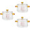 3Pièces Casserole En Verre Transparent Stable Pour Cuisson Maison 6