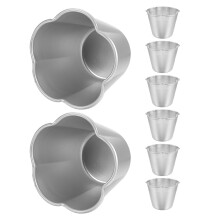 16Pcs Silver Aluminum Round Baking Molds Nonstick Cupcake Muffin Tins