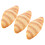 9Pcs Artificial Bread Loaf PU Orange for Photo Prop and Display 1