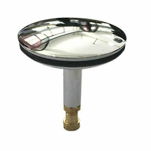 Sink Plug, 43mm Copper, Button Type Basin Drain, Anti-Clogging Hair Catcher, Silver Bathroom Drain Stopper