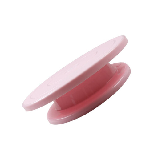 Plastic Rotating Cake Turntable For Home Bakery Decorating Pink 2