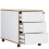 (Chipboard, White) Office Roller Container Salia 3 Drawer 8