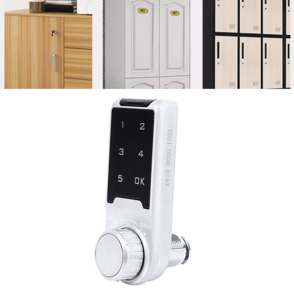 Electronic Zinc Alloy Cabinet Lock 30Mm Silver Anti-Theft Deadbolt 7601388150122