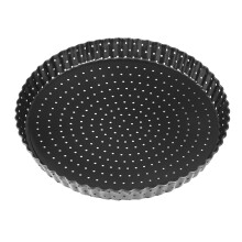 2 Pcs Non-Stick Carbon Steel Pizza Tray Deep Baking Pan Food Grade