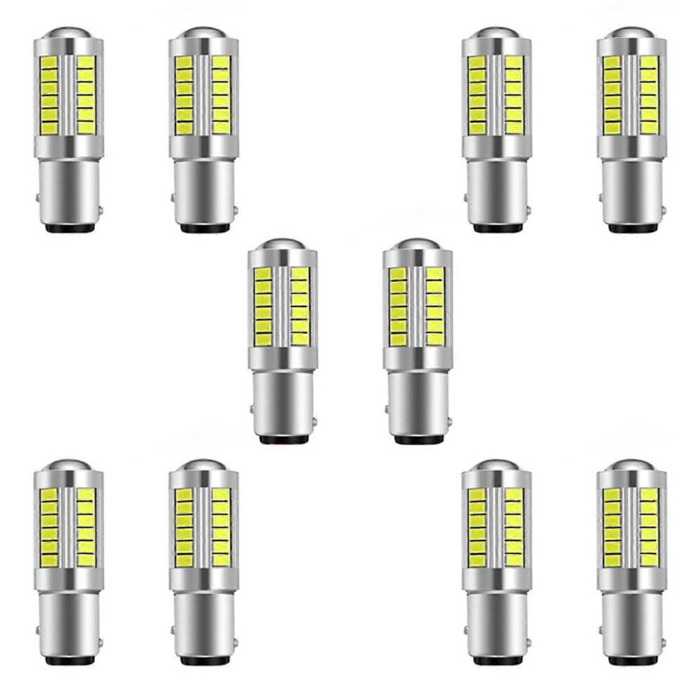1157 Led Bulbs 10-Pack Compatible With 1157 2057 Bay15d, 33 Smd 5730 Chip 360 Beam For Brake Turn Signal S Light 6901508299184