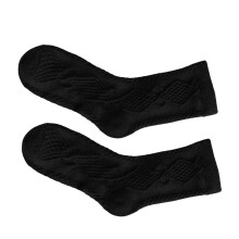 Kinder Mädchen Baumwoll-Crew-Socken, Warm, Retro, Mittellang, Schwarz, M