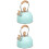 2Pcs Convenient Blue Boiling Kettle Stainless Steel Pot for Home 6