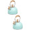 2Pcs Convenient Blue Boiling Kettle Stainless Steel Pot for Home 8