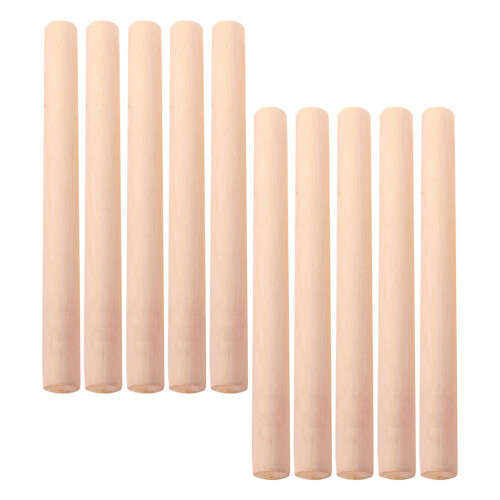 20Pcs Wooden Rolling Pins Smooth Non-Burr Dough Rollers for Pastry