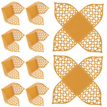 50 Pcs Truffle Hollow Paper Cups Chocolate Wrappers Cupcake Liners