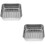 2Sets Multifunctional Silver Stainless Steel Baking Tray with Net Rack 10
