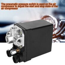 Air Pressure Switch Black 3-Phase 380V 8KG G1/4in Thread